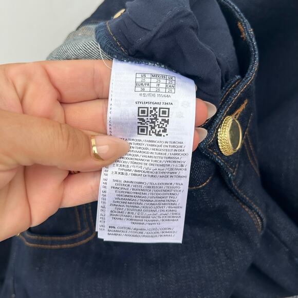 New Marciano By Guess Kylie Relaxed Denim Wide Leg Pants Dark Jeans 25 x 34 - Picture 15 of 15